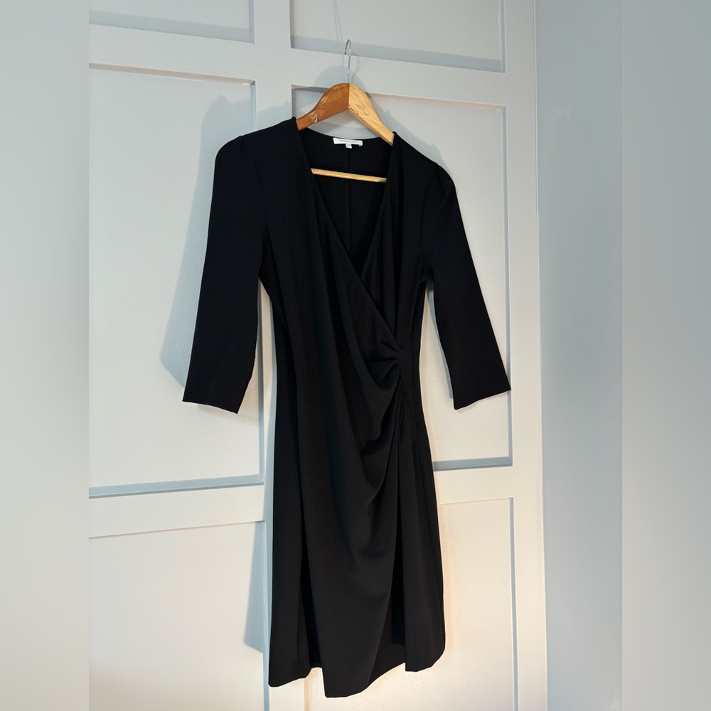 Patrizia Pepe Faux Wrap Black Dress